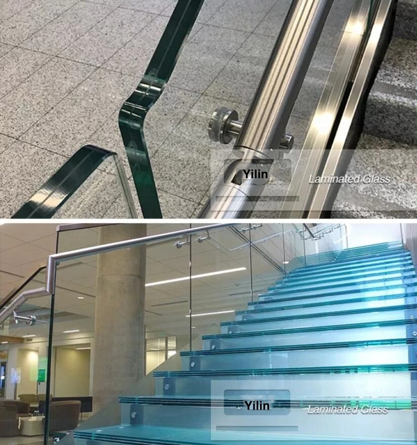 Clear/ Frosted/Pattern Printed Toughened Sandwich Glass Tempered Laminated Railing Glass