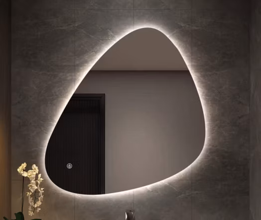 LED Aluminum Silver Copper Free LED Wall Magnifying Makeup LED Smart Framed Home Decoration Espejo Antique Wall Makeup Glass Espejo Wholesale Bathroom Mirror