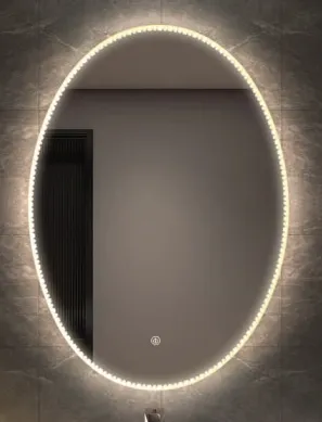 LED Aluminum Silver Copper Free LED Wall Magnifying Makeup LED Smart Framed Home Decoration Espejo Antique Wall Makeup Glass Espejo Wholesale Bathroom Mirror