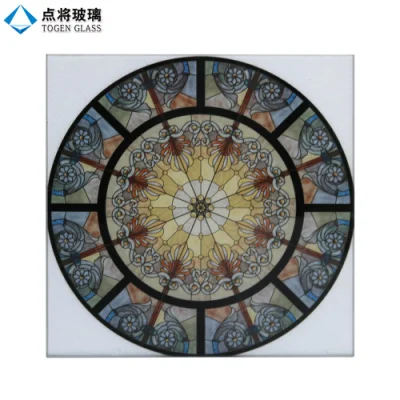 중국 교회를 위한 현대 디자인 회화 본 디지털로 인쇄된 스테인드 글라스